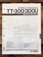 Yamaha TT-300 TT-300U Record Player / Turntable Service Manual *Original*