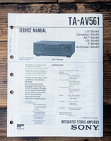 Sony TA-AV561 Amplifier  Service Manual *Original*