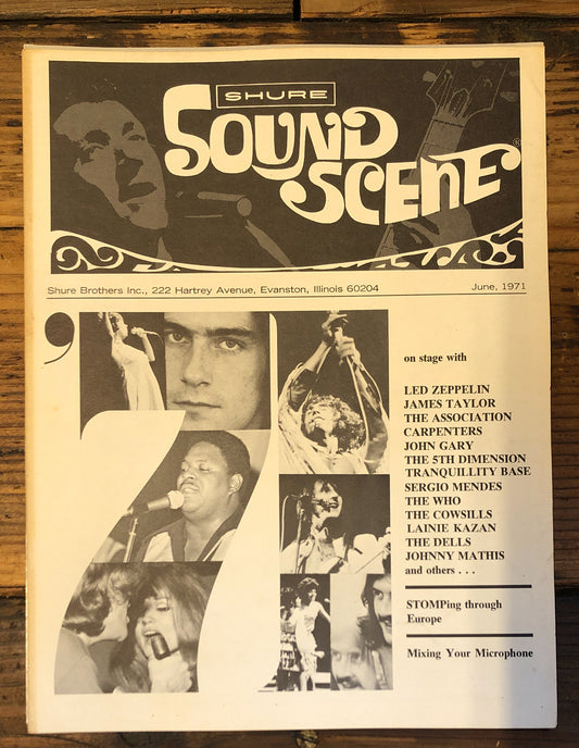 Shure  Sound Scene June 1971 Unidyne Spher-O 6pg Dealer Brochure *Orig*