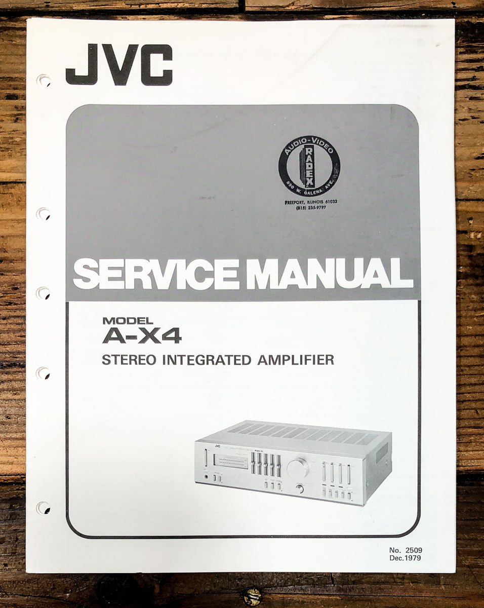JVC A-X4 Amplifier Service Manual *Original*