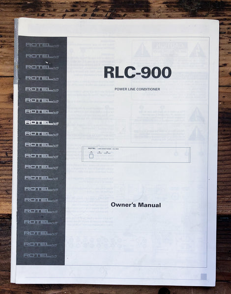 Rotel RLC-900 Line Conditioner  Owner / User Manual *Original*