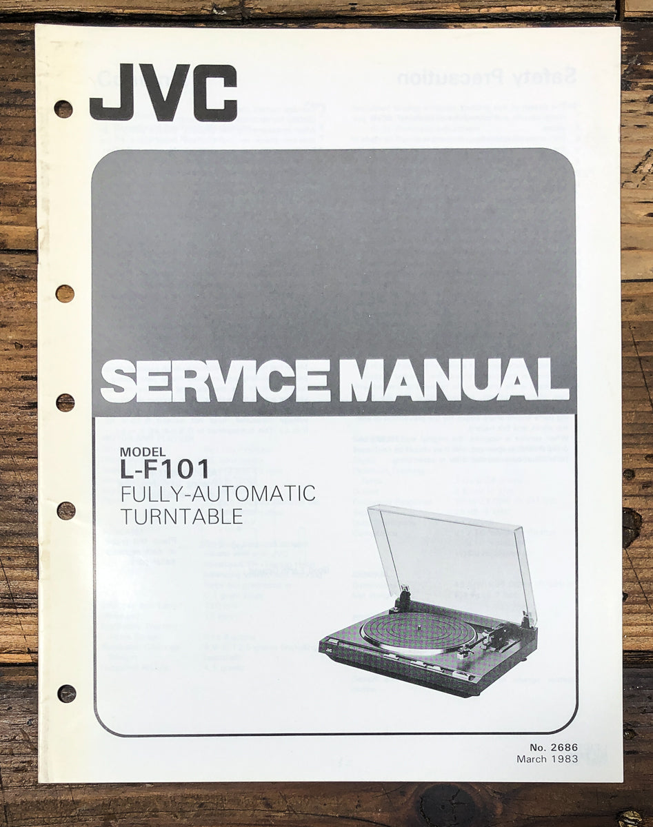 JVC L-F101 Record Player / Turntable Service Manual *Original*