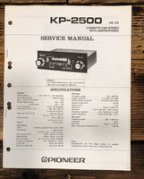 Pioneer KP-2500 Car Cassette Service Manual *Original*