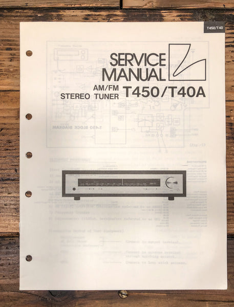 Luxman T-450 T-450A T450 Tuner Service Manual *Original*