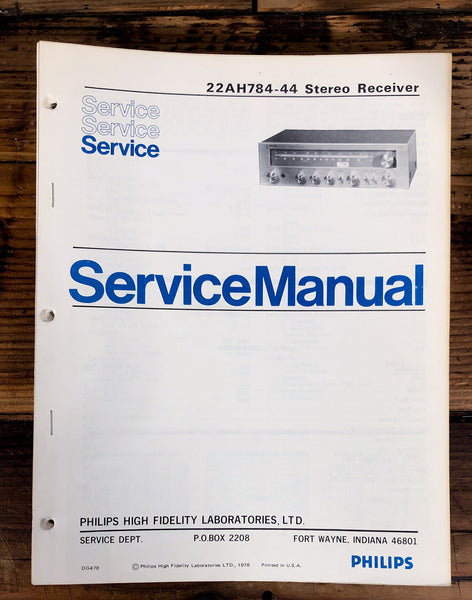 Philips 22AH784-44 AH 784 Receiver  Service Manual *Original*