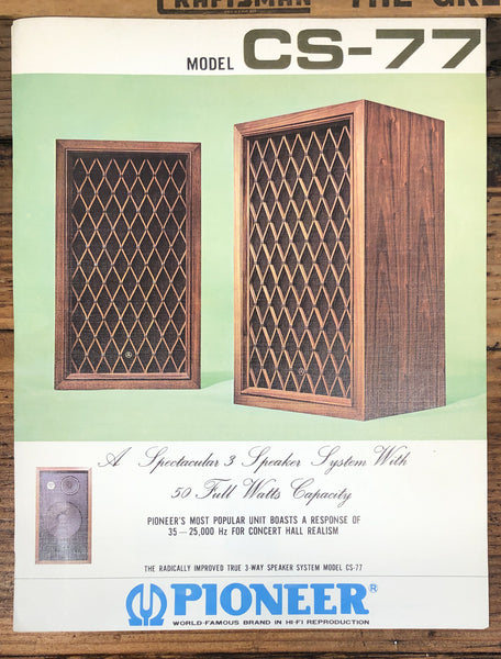 Kenwood CS-77 Speaker Brochure *Original*