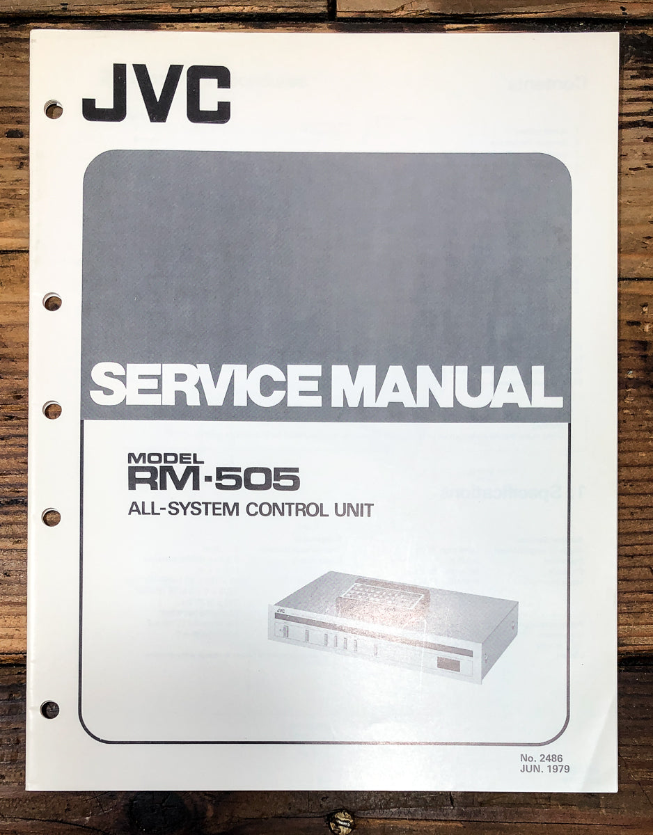 JVC RM-505 Remote Control Service Manual *Original*