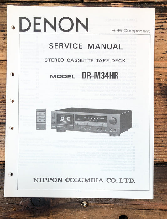 Denon DR-M34HR Cassette Service Manual *Original*