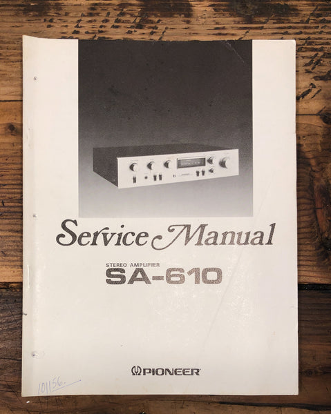 Pioneer SA-610 Amplifier Service Manual *Original*
