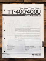 Yamaha TT-400 TT-400U RECORD PLAYER / TURNTABLE Service Manual *Original*