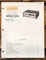 Superscope TDR-830 8 Track Service Manual *Original*