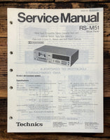 Technics RS-M51 Cassette  Service Manual *Original*