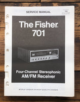 Fisher Model 701 Receiver  Service Manual *Original*