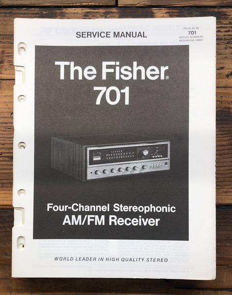 Fisher Model 701 Receiver  Service Manual *Original*