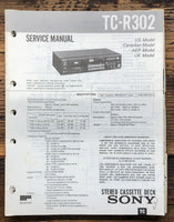 Sony TC-R302 Cassette  Service Manual *Original*