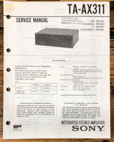 Sony TA-AX311 Amplifier Service Manual *Original*