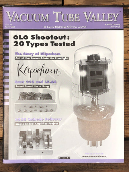 Vacuum Tube Valley Magazine Issue 13 6L6 Scott 222 Klipsch *Original* *Original*
