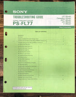 Sony PS-FL77 Record Player / Turntable Troubleshooting Guide Manual *Original*