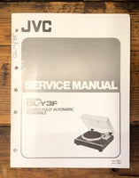 JVC QL-Y3F Record Player / Turntable Service Manual *Original*