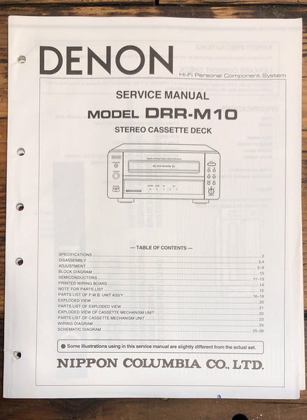 Denon DRR-M10 Cassette  Service Manual *Original*
