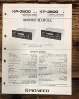 Pioneer KP-3500 KP-3800 Car Cassette Service Manual *Original*