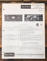 Altec Model 9477B Amplifier  Owner / User Manual *Original*