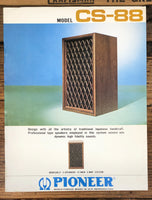 Kenwood CS-88 Speaker Brochure *Original*