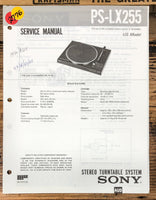 Sony PS-LX255 Record Player / Turntable  Service Manual *Original*