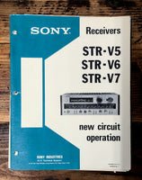 Sony STR-V5 STR-V6 STR-V7 Receiver New Circuit Operation Manual  *Original*