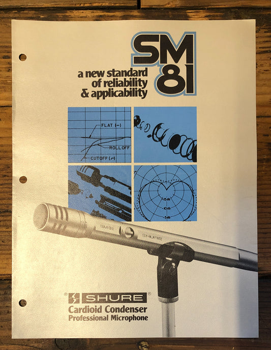 Shure SM81 Microphone 4pg Dealer Brochure *Orig*