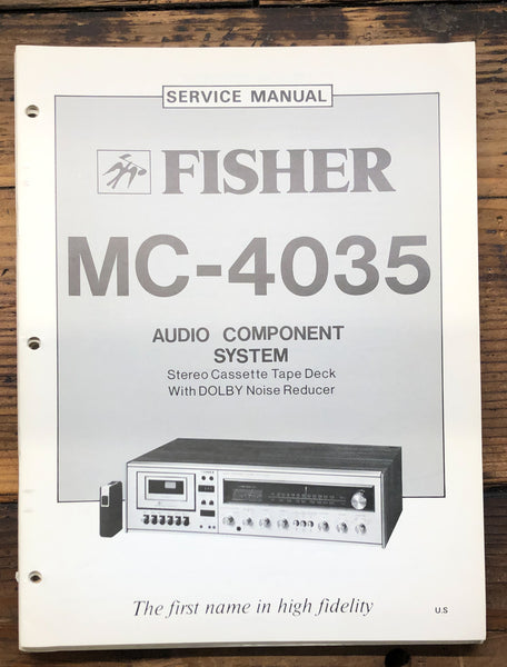 Fisher MC-4035 Stereo  Service Manual *Original*