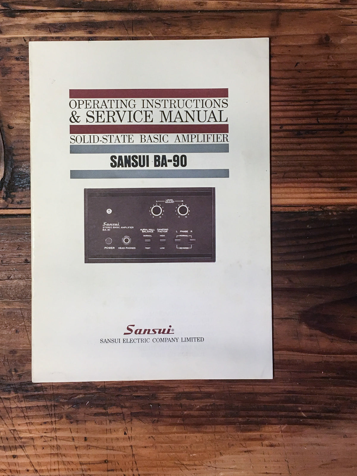 Sansui  BA-90 Amplifier Service Manual *Original*