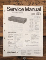 Technics SH-8028 Graphic Equalizer  Service Manual *Original*