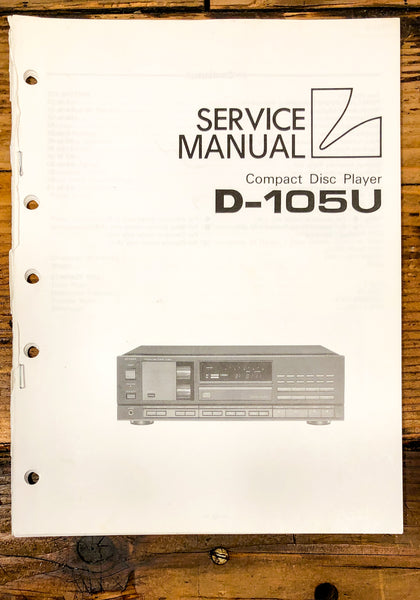 Luxman LV-105U D-105 U CD Player Service Manual *Original*