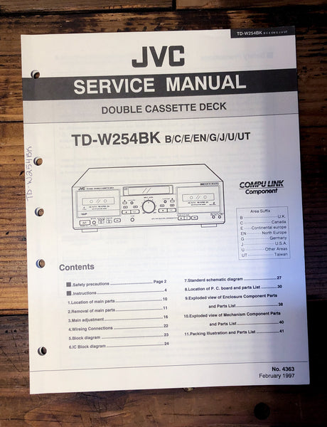 JVC TD-W254   Service Manual *Original*