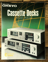 Onkyo TA-2022 -2033 Cassette 3 pg Dealer Brochure  *Original*