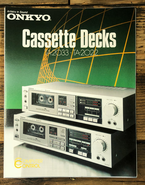 Onkyo TA-2022 -2033 Cassette 3 pg Dealer Brochure  *Original*