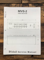 McIntosh MVS-2 MVS2 Video Selector  Service Manual *Original*