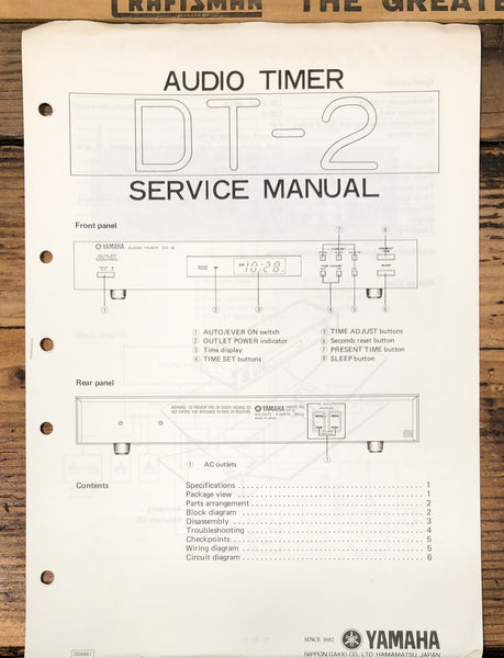 Yamaha DT-2 Timer  Service Manual *Original*