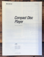 Sony CDP-C425 C325 C225 CD Player  Owner / User Manual *Original* #2