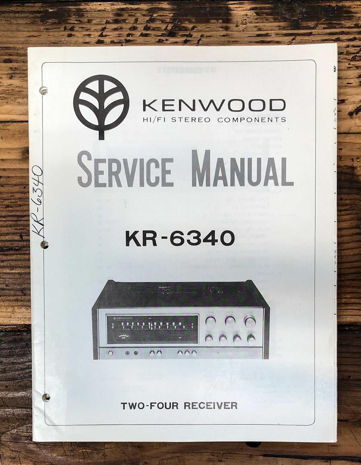 Kenwood KR-6340 Receiver  Service Manual *Original*