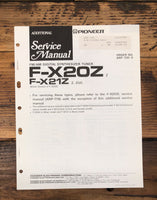 Pioneer F-X20Z F-X21Z Tuner Additional Service Manual *Original*
