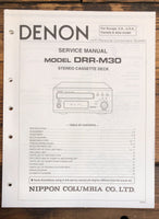 Denon DRR-M30 Cassette  Service Manual *Original*