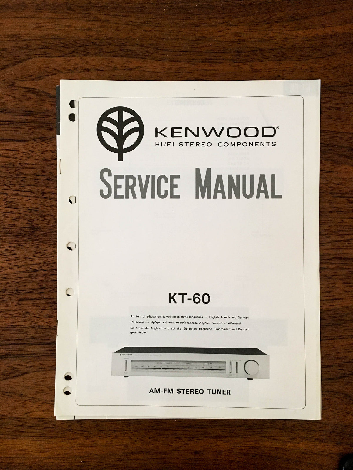 Kenwood KT-60 TUNER Service Manual *Original*