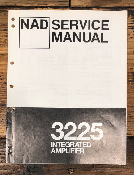 NAD Model 3225 Amplifier Service Manual *Original*