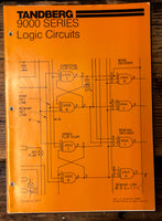 Tandberg 9000 Series  Reel to Reel Logic Circuits Service Manual *Original*