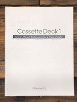 Nakamichi Cassette Deck 1 Cassette  Owner / User Manual *Original*