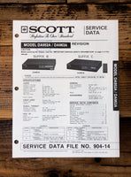 Scott DA952A DA963A CD Player  Service Manual *Original*