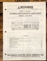 Mitsubishi DA-U160 Amplifier  Service Manual *Original*