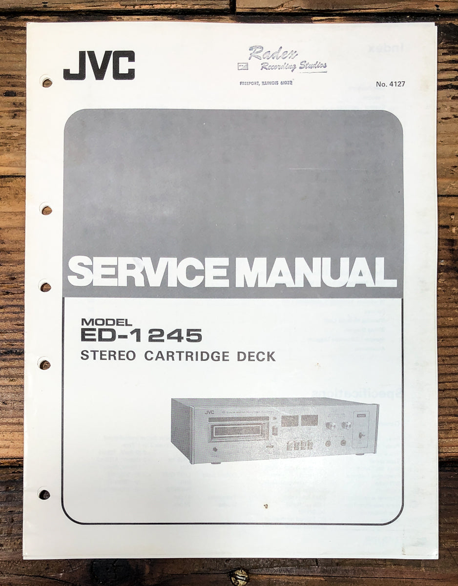 JVC ED-1245 Cartridge Deck Service Manual *Original*